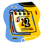 graphic of a calendar with twenty two showing