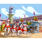 graphic of chariot race