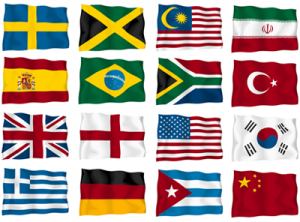 flags of several different countries