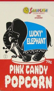 lucky elephant popcorn graphic