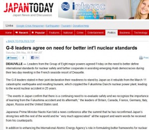 Japan Today Better Nuclear Standards after Fukushima