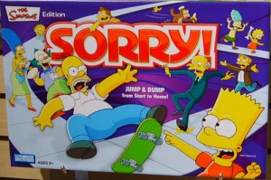 Simpsons Sorry Game graphic