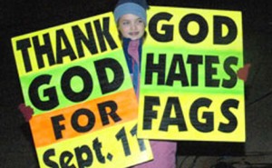 God Hates Fags Kid With Sign