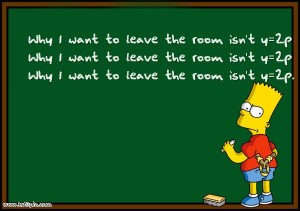 Bart Simpson at the blackboard