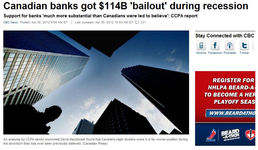 canadian bank bailout screenshot from cbc